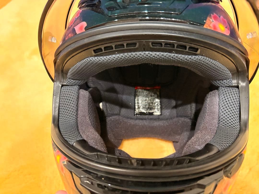 SHOEI フルフェイスヘルメット 鶴と花デザイン