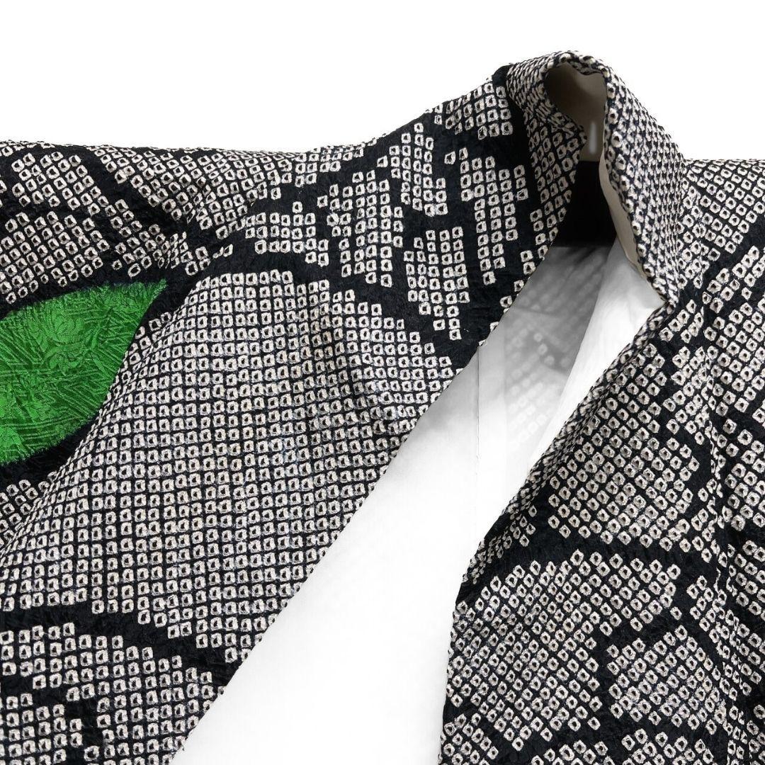 総絞り　金駒刺繍　扇　青海波　道長取り　振袖　成人式　着物 024a p