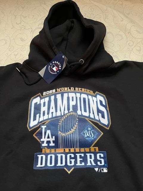 大谷翔平17WS2025チャンピオントロフィーBLACKフーディーL/US限定品