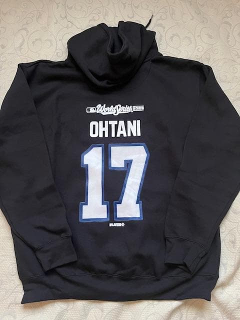大谷翔平17WS2025チャンピオントロフィーBLACKフーディーL/US限定品