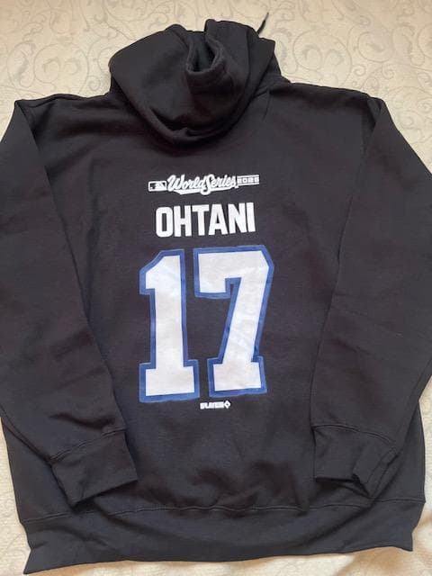 大谷翔平17WS2025チャンピオントロフィーBLACKフーディーL/US限定品