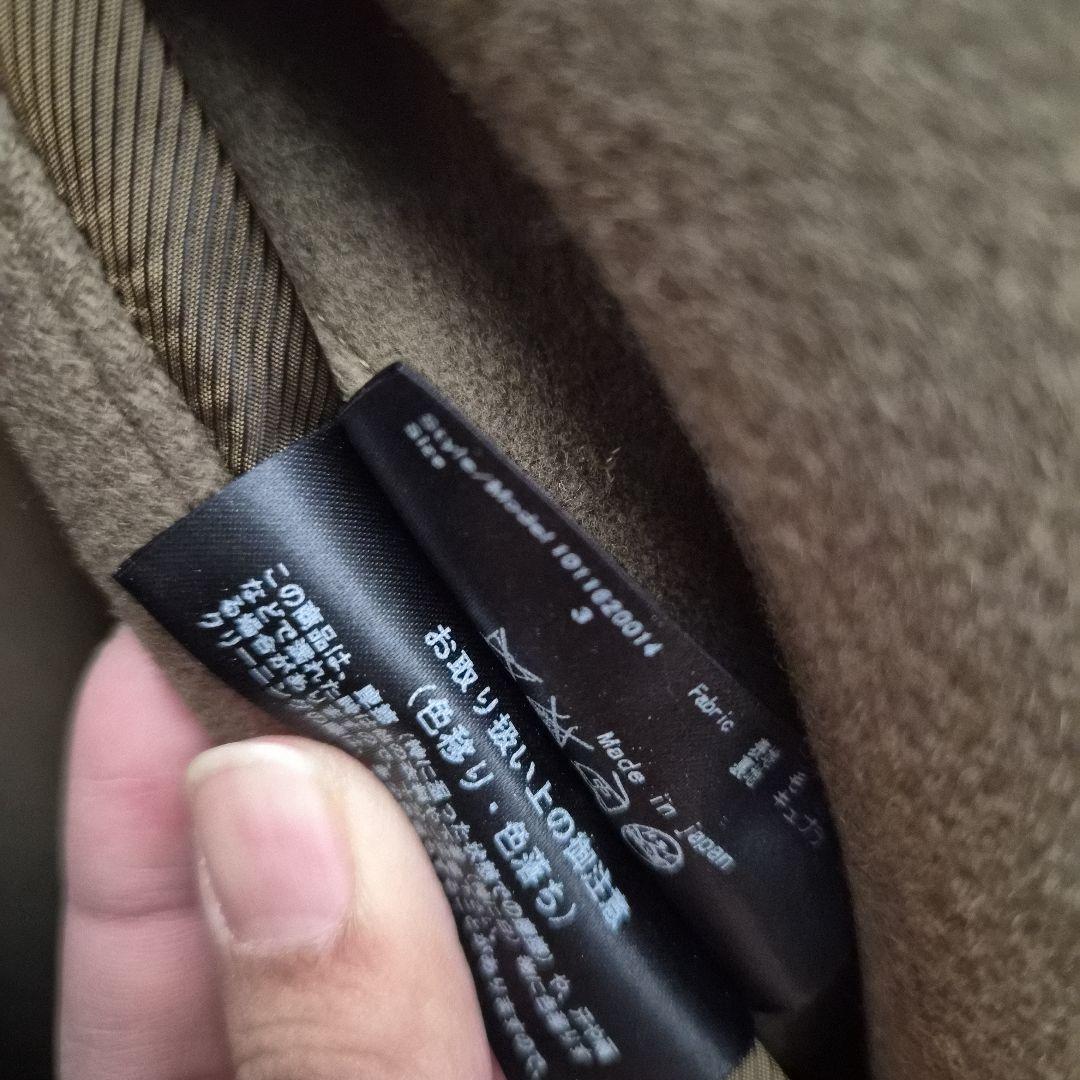 junhashimoto フード付きチェスターラップコート オリーブ カーキ