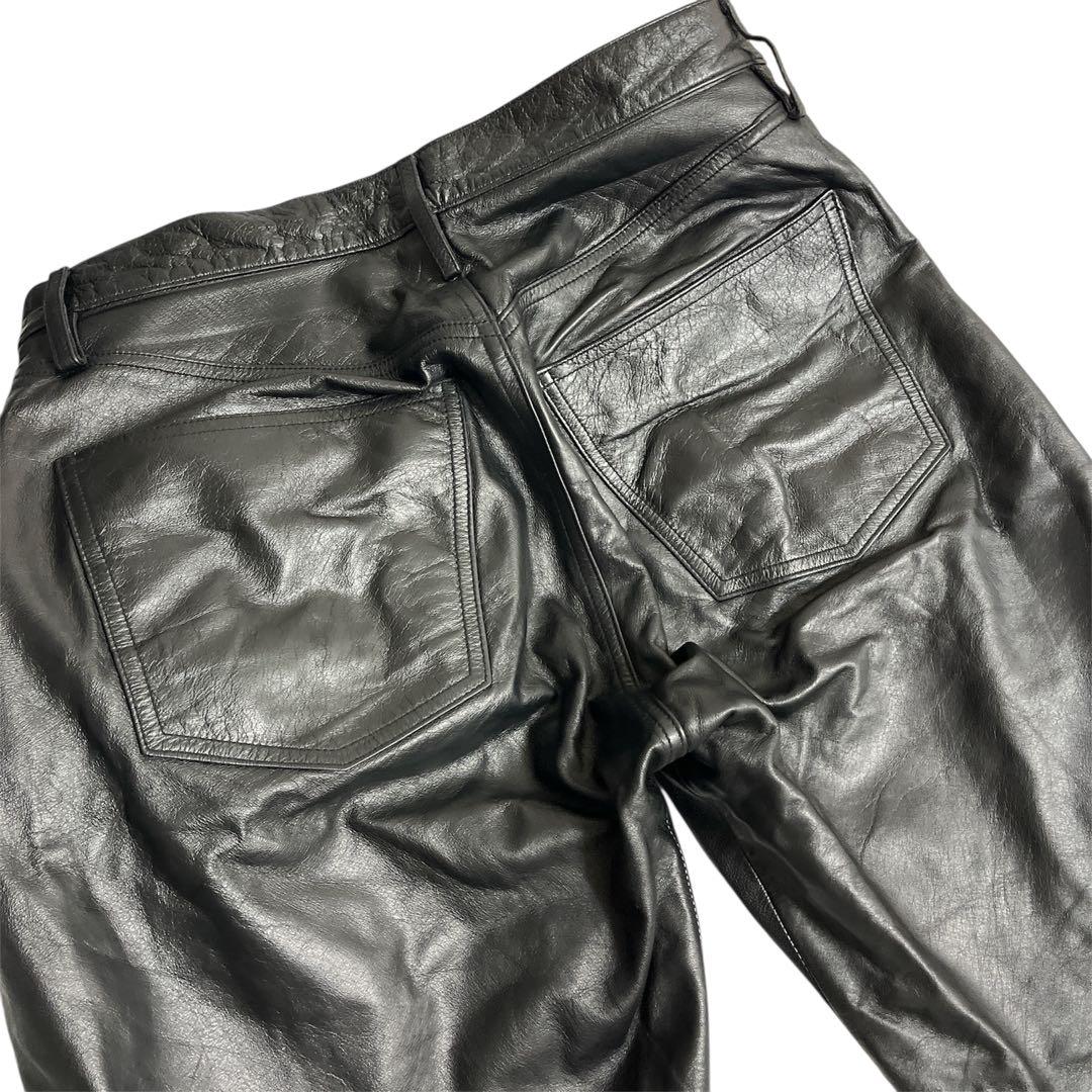 希少✨Y's for men ヨウジヤマモト 牛革 レザーパンツ ブラック 黒