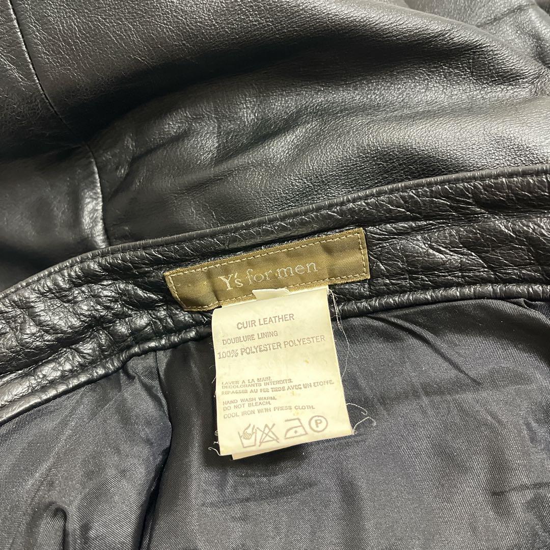 希少✨Y's for men ヨウジヤマモト 牛革 レザーパンツ ブラック 黒