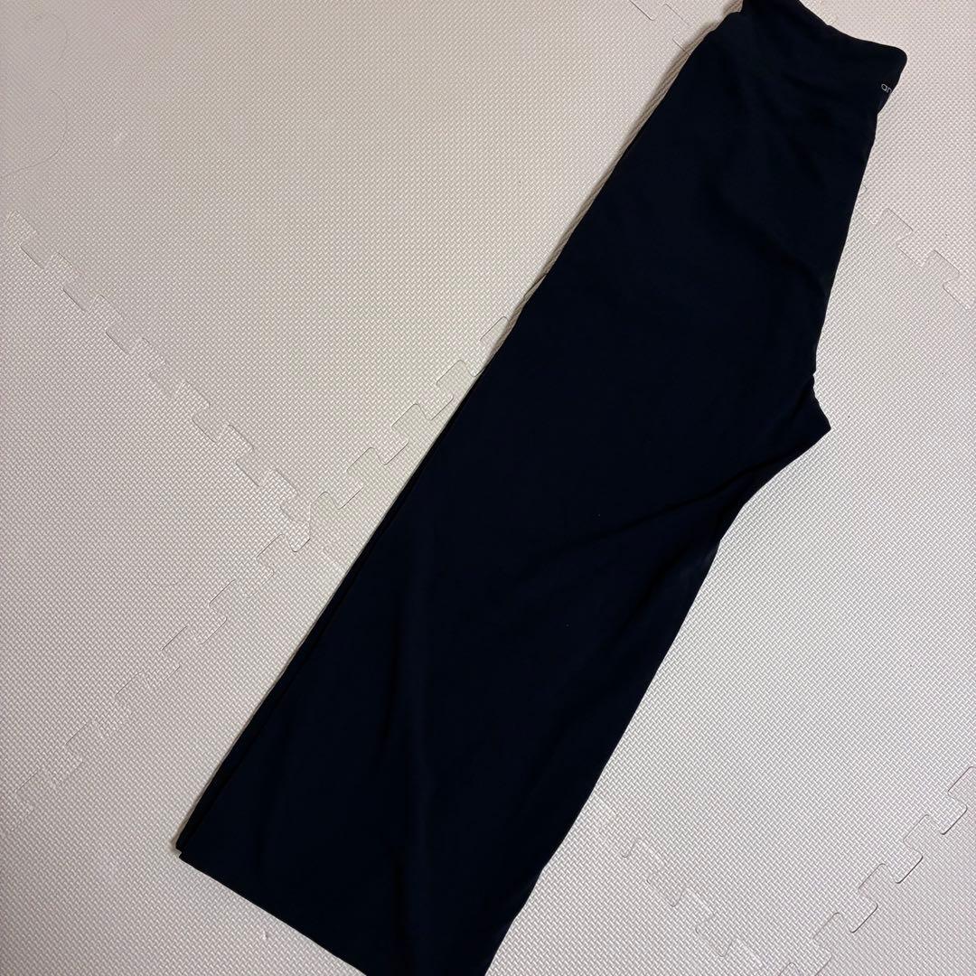 andar Airywin 裏起毛マキシワイドレギンス　M　ブラック ショート