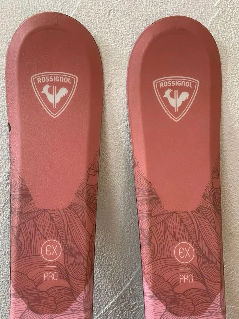 【美品】ロシニョール ピンク スキー板 92cm ホワイトバインディング
