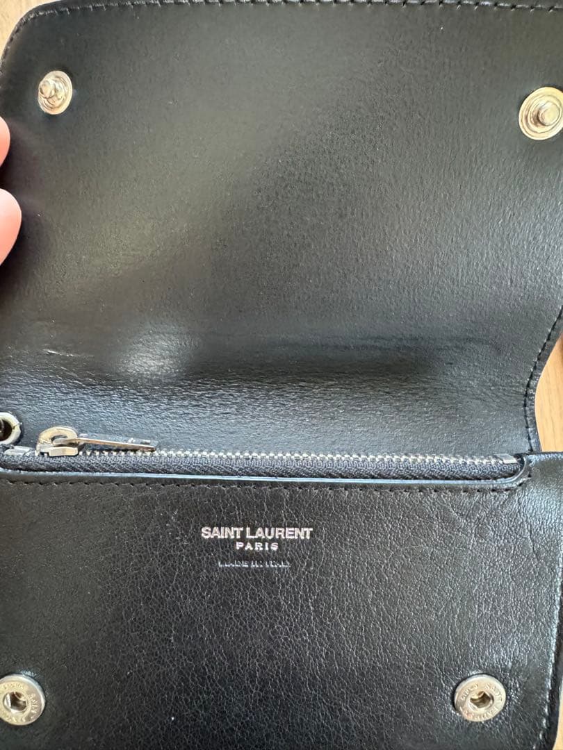 ぴ*ぴ様 希少美品!! サンローラン パリ / ライダース レザー＆チェーン　ウ