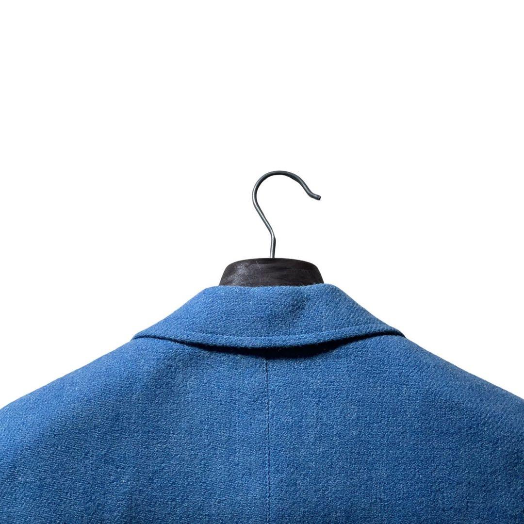 美品■トゥモローランド　テーラードジャケット　ハリスツイード　ライトブルー　46