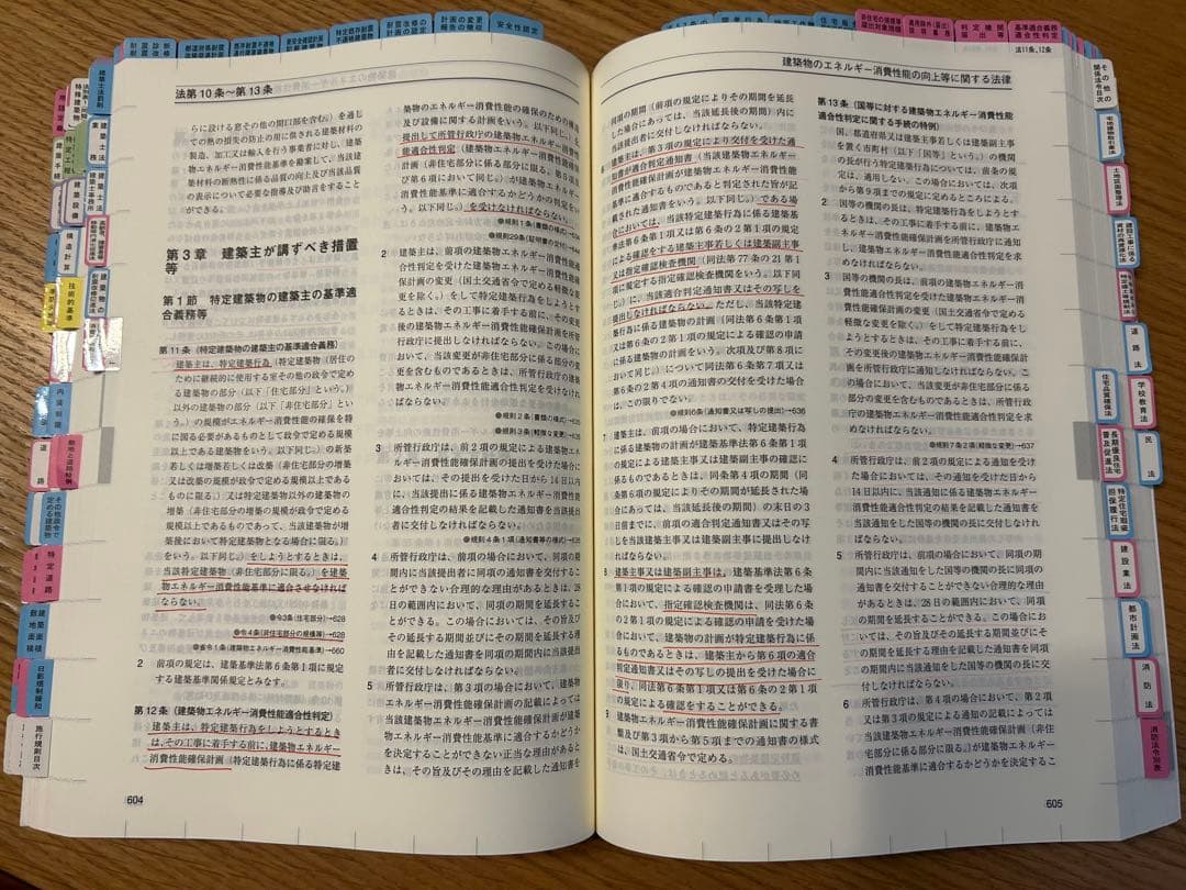 建築関係法令集 法令編 2025 線引き インデックス済