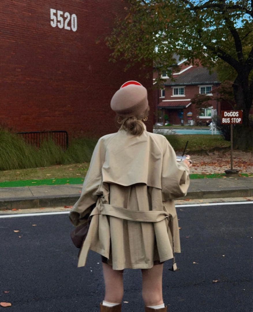 新品　nalm. リバーシブル　ハーフトレンチコート