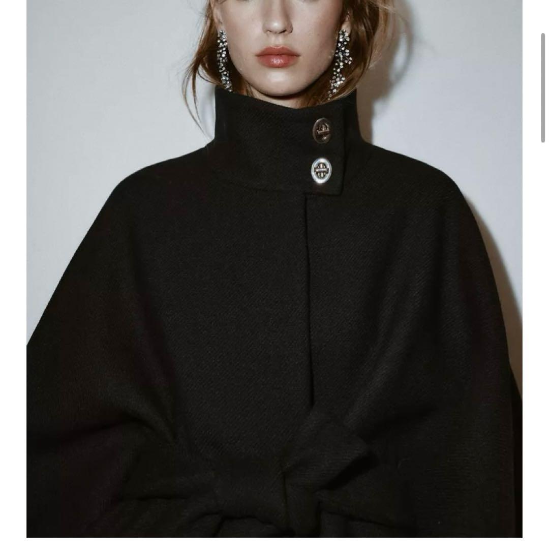 ZARAウール製 ケープスリーブ ショートコート