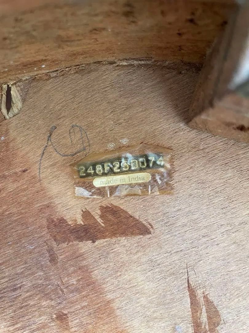 アジアンテイスト　インド製丸テーブル