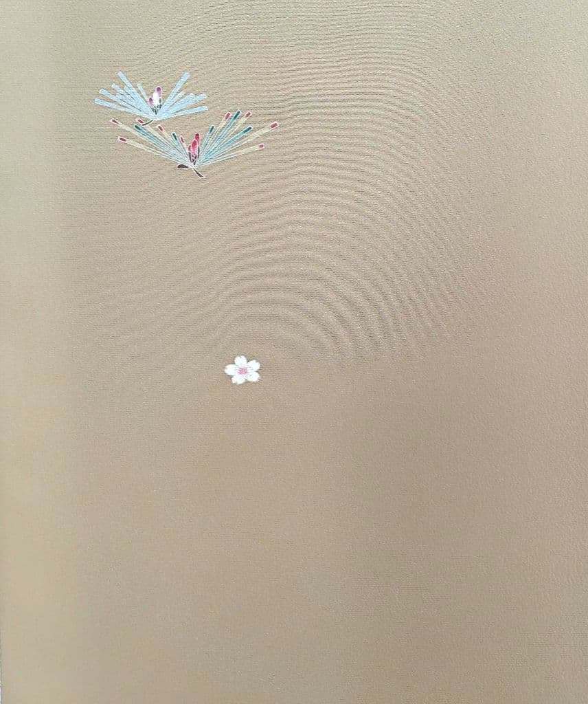 着物反物　手描き友禅　丹後ちりめん