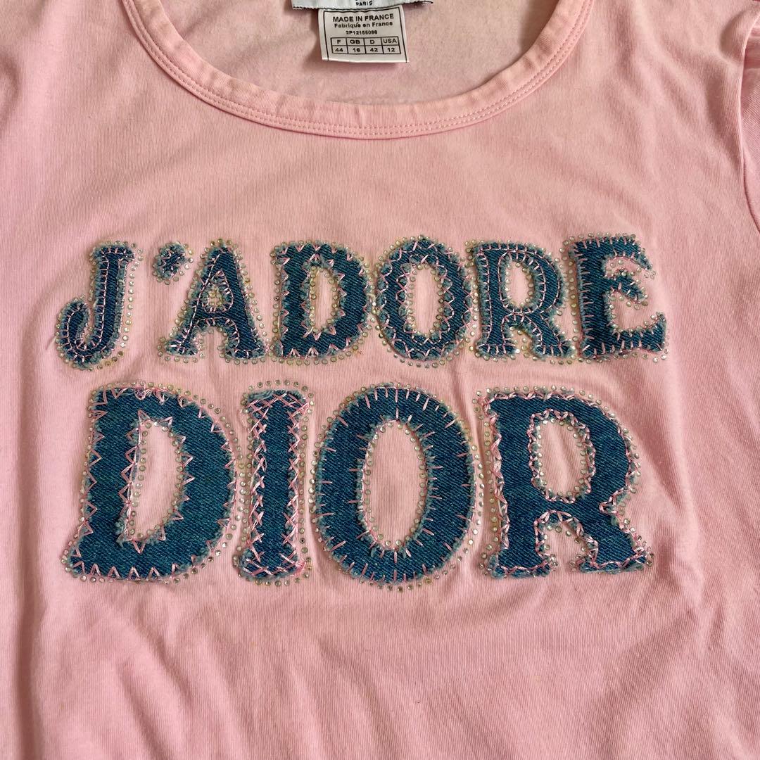DIOR j'adore ガリアーノ期 半袖 Tシャツ ピンク Mサイズ