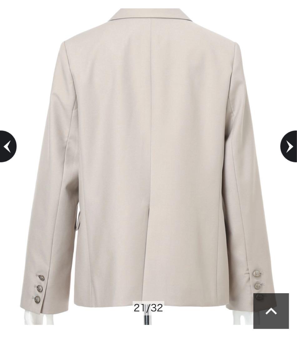 【新品】アプワイザーリッシェ　ハートブローチテーラードジャケット　グレージュ　Ｓ