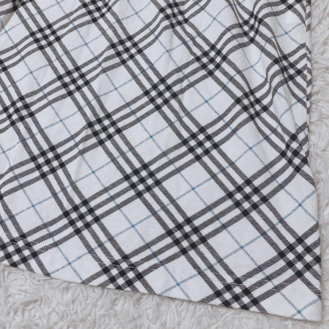 バーバリーゴルフ　半袖ワンピース　ゴルフウェア　半袖　チェック柄　日本製