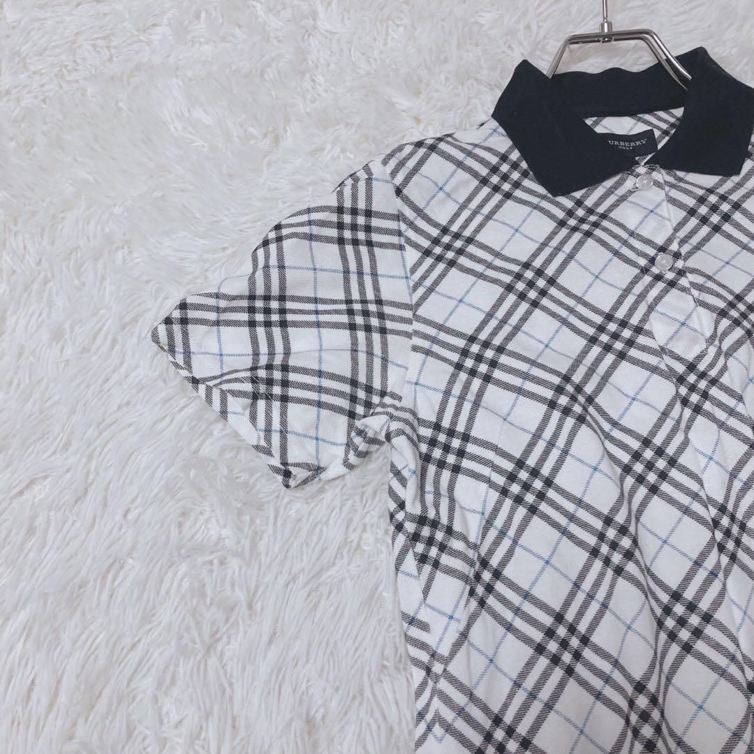 バーバリーゴルフ　半袖ワンピース　ゴルフウェア　半袖　チェック柄　日本製