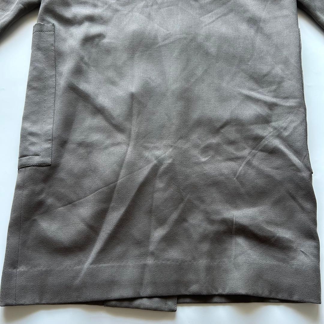 バレンシアガ　チェスターコート　ヴィンテージ　金ボタン　ロング　グレー　①