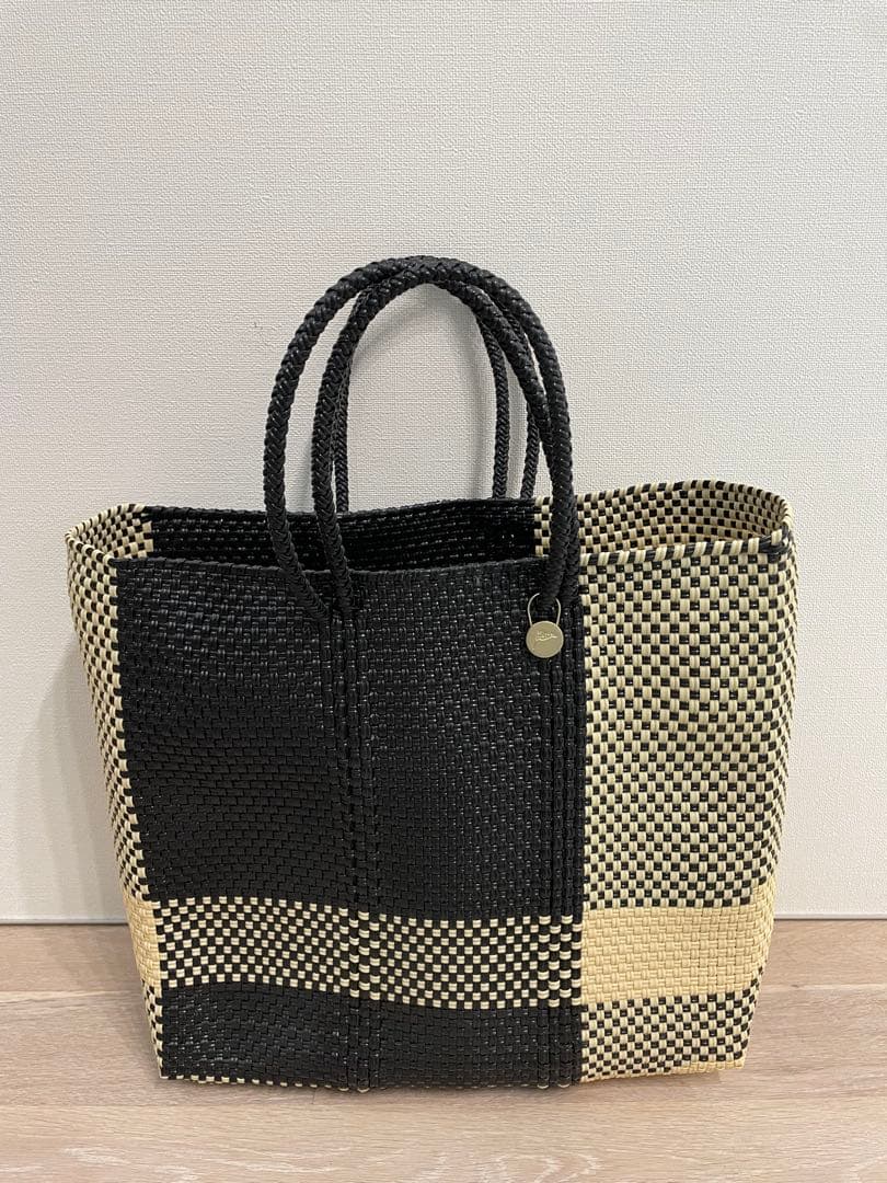 M*9様 レトラ　クロスライン　メルカドバッグ Cream / Black Mサ