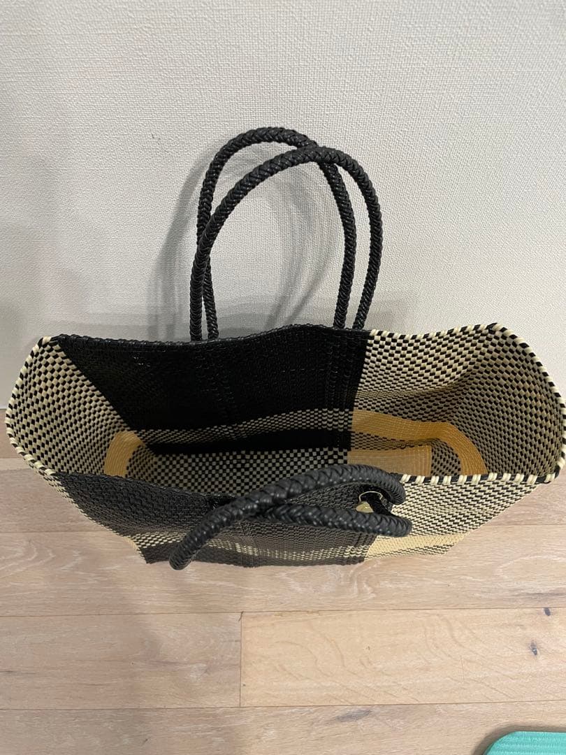 M*9様 レトラ　クロスライン　メルカドバッグ Cream / Black Mサ