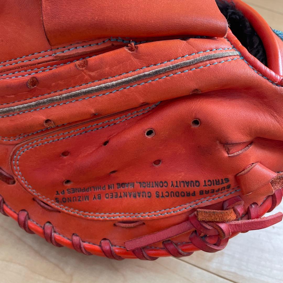 ミズノ　セレクト9 少年軟式グローブ キャッチャーミット オレンジ