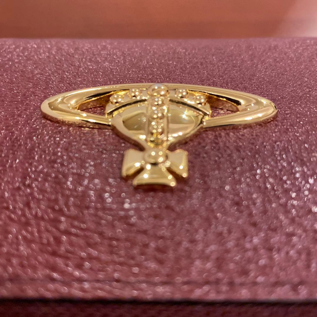 【極美品】ヴィヴィアン ニつ折り財布　金オーブ　エグゼクティブ　ボルドー　赤