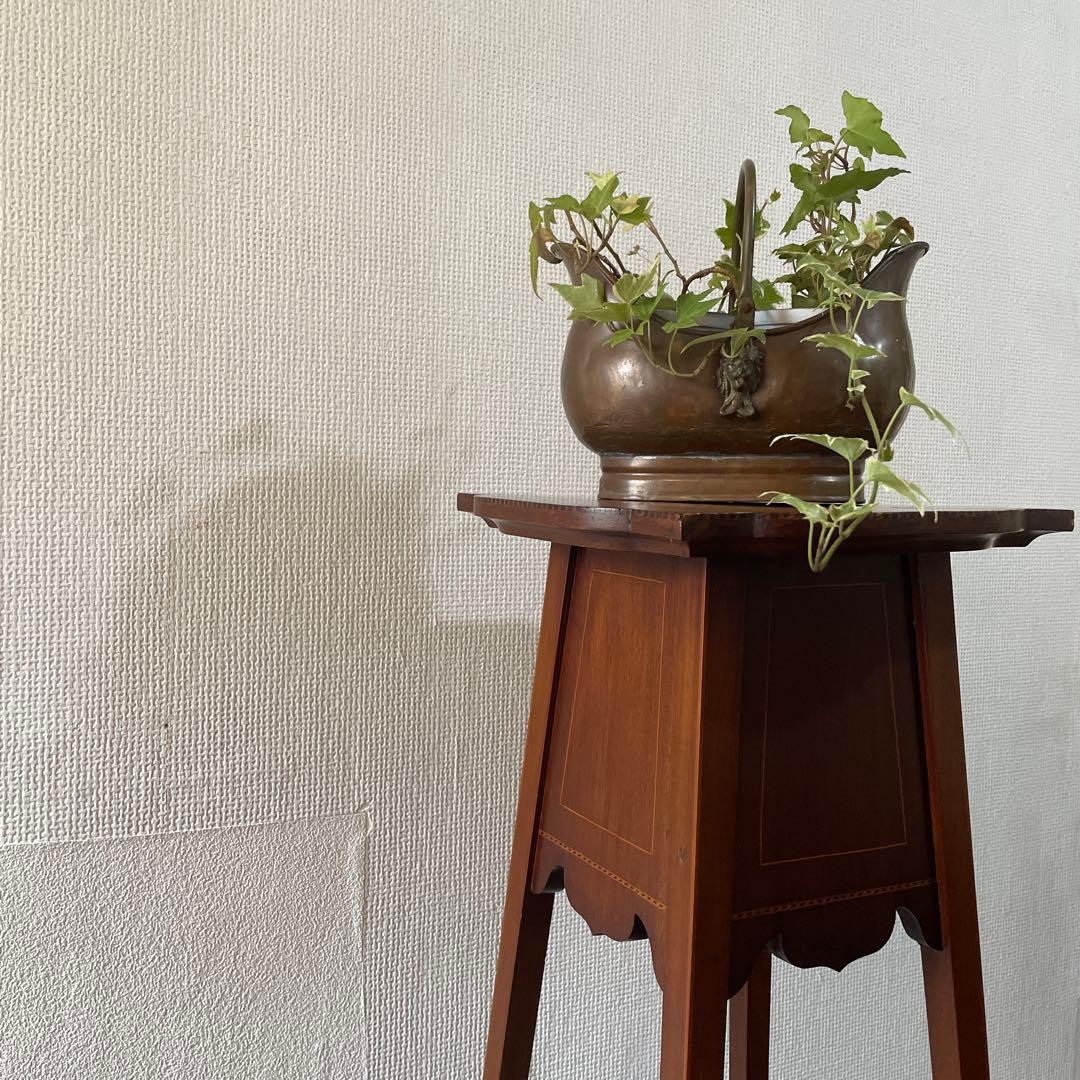 E様用 イギリスアンティーク　フラワースタンド 象嵌　インレイ　花台　飾り棚