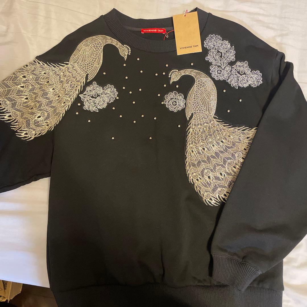 レア！新品タグ付ヴィヴィアンタム鳳凰と花刺繍トレーナー 38