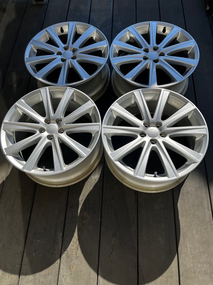 【お値下げ送料込み】美品　スバル 純正アルミホイール 18インチ PCD100