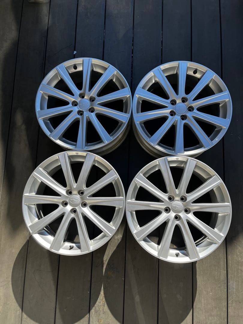 【お値下げ送料込み】美品　スバル 純正アルミホイール 18インチ PCD100