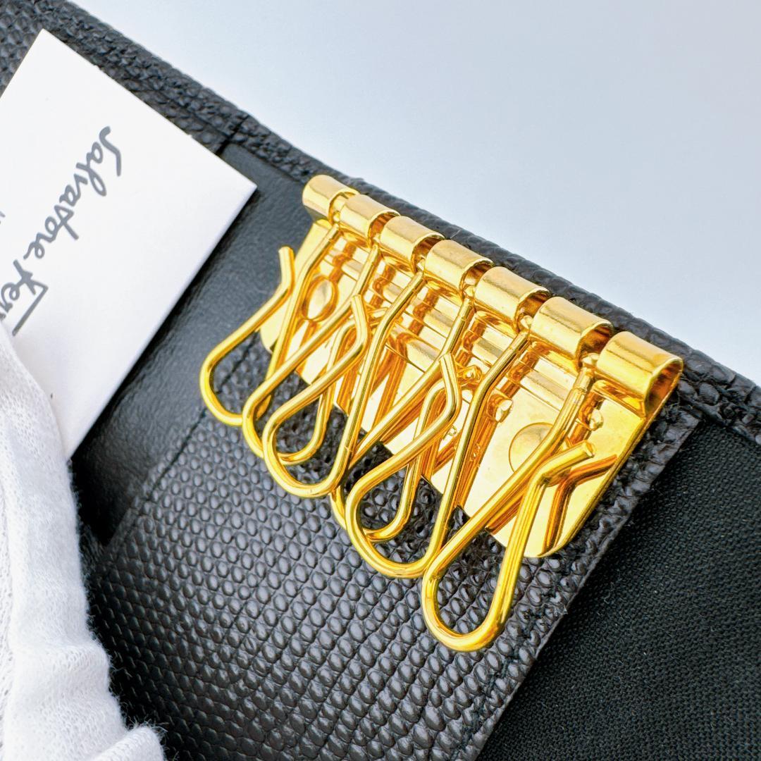 極美品 Salvatore Ferragamo キーケース ブラック 6連
