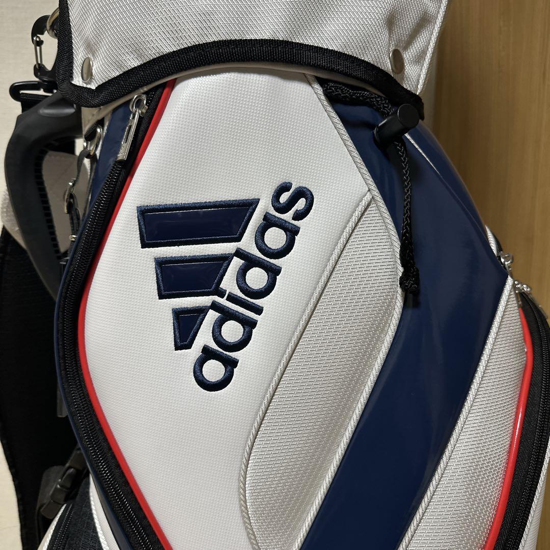 極美品 adidas golf アディダス ゴルフ キャディバッグ ５口 軽量