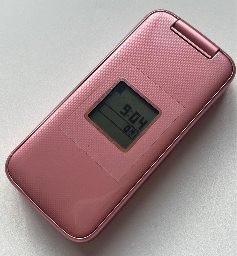 美品　ドコモ らくらくホン F-02J ピンク　充電器付