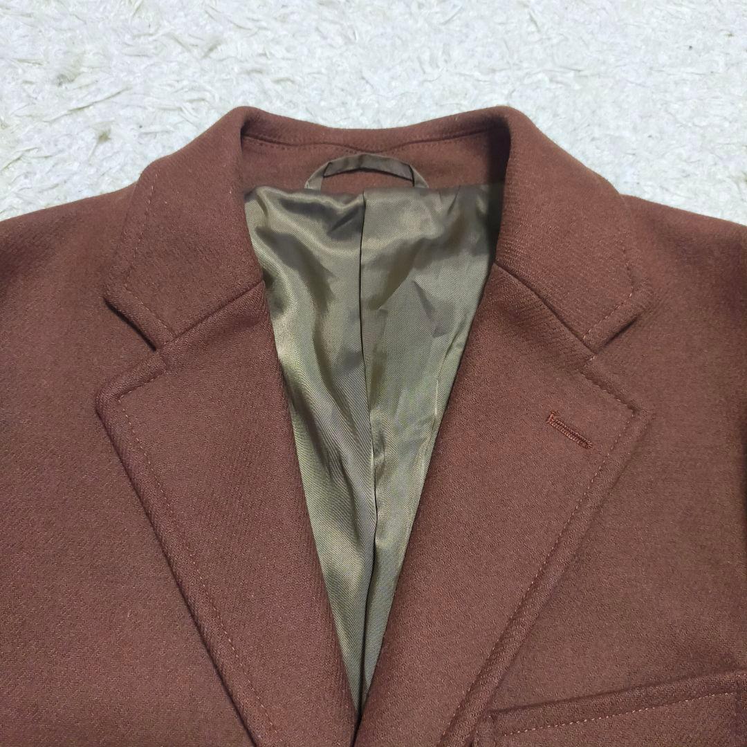 【紳士の装い】グリーンレーベルリラクシング・チェスターコート・メリノ・ブラウンＳ