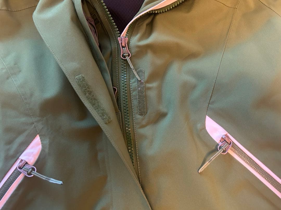 SOS スキーウェア 上下セット レディース 34 グリーン×パープル