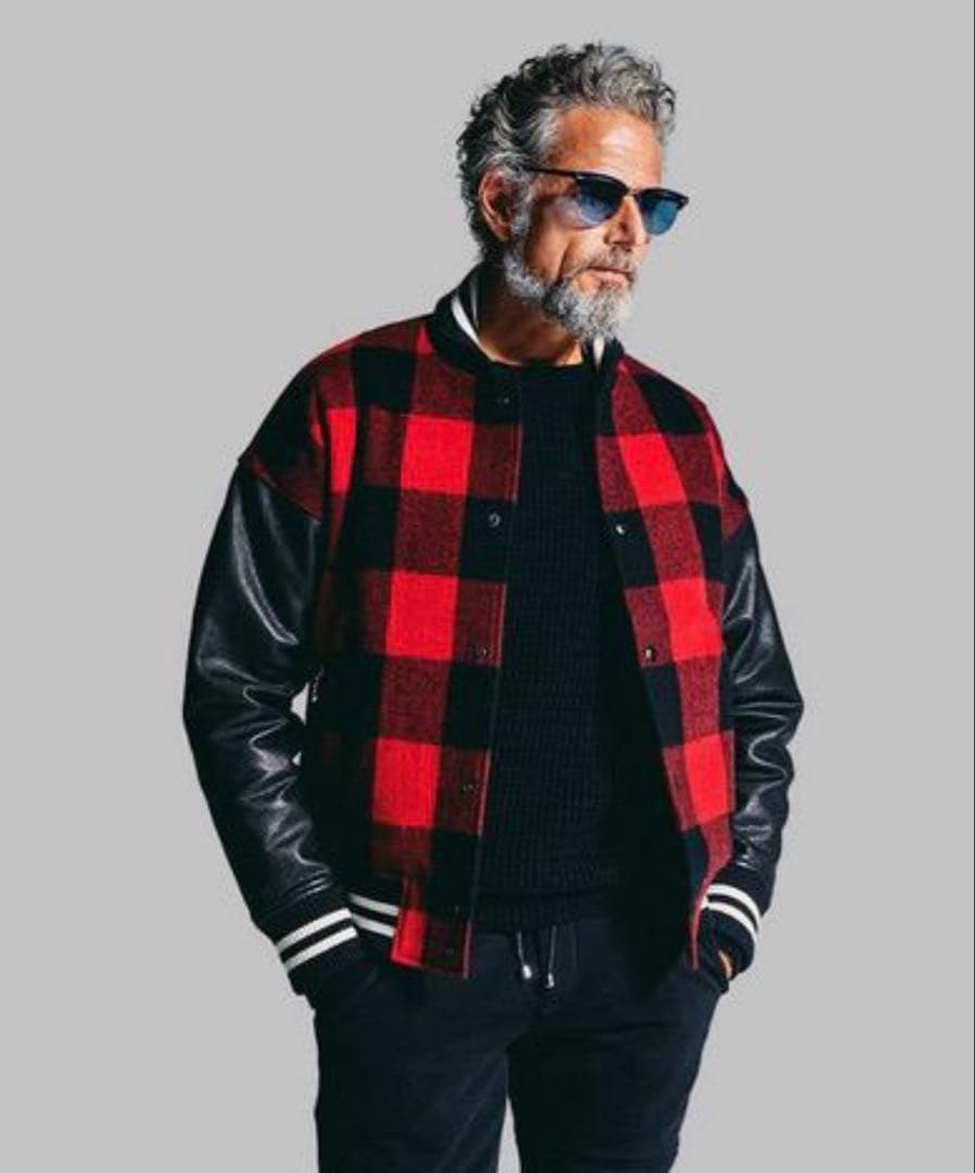 RESOUNDCLOTHING スタジャン　サイズ3 赤✖️黒　LEON