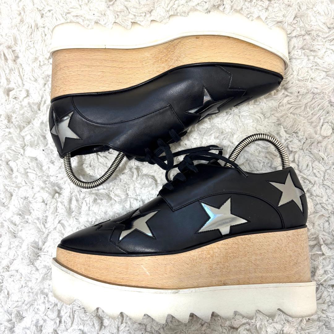 ステラマッカートニー エリス スター ダービー プラットフォーム 厚底 レザー