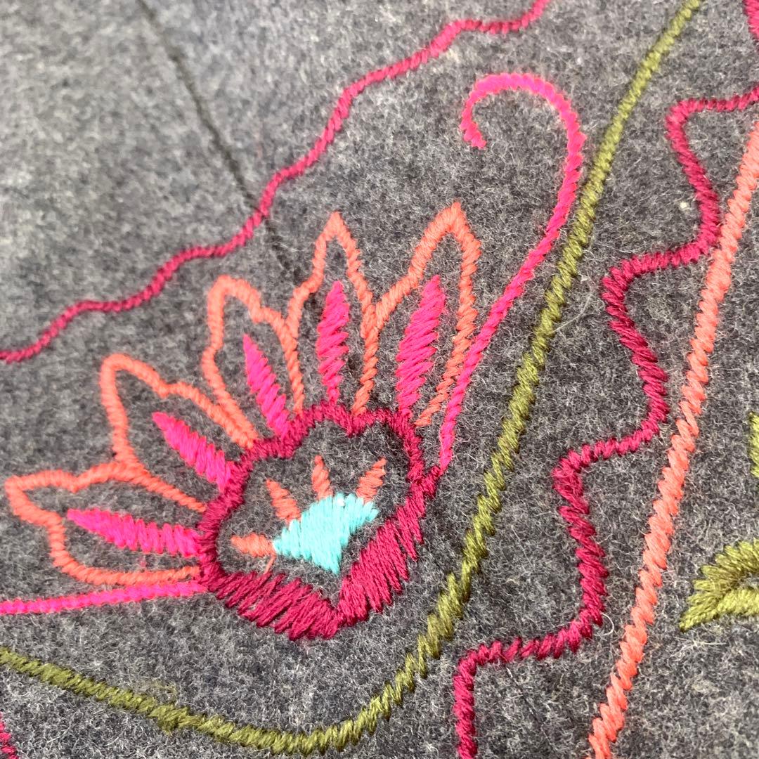 ★ ぷ一さん様　マックスマーラロングコート❤︎ダブルフェイス❤︎花柄刺繍Aライン　M