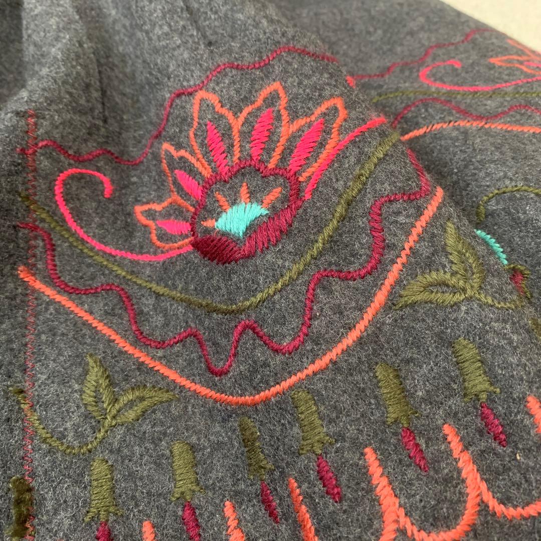 ★ ぷ一さん様　マックスマーラロングコート❤︎ダブルフェイス❤︎花柄刺繍Aライン　M