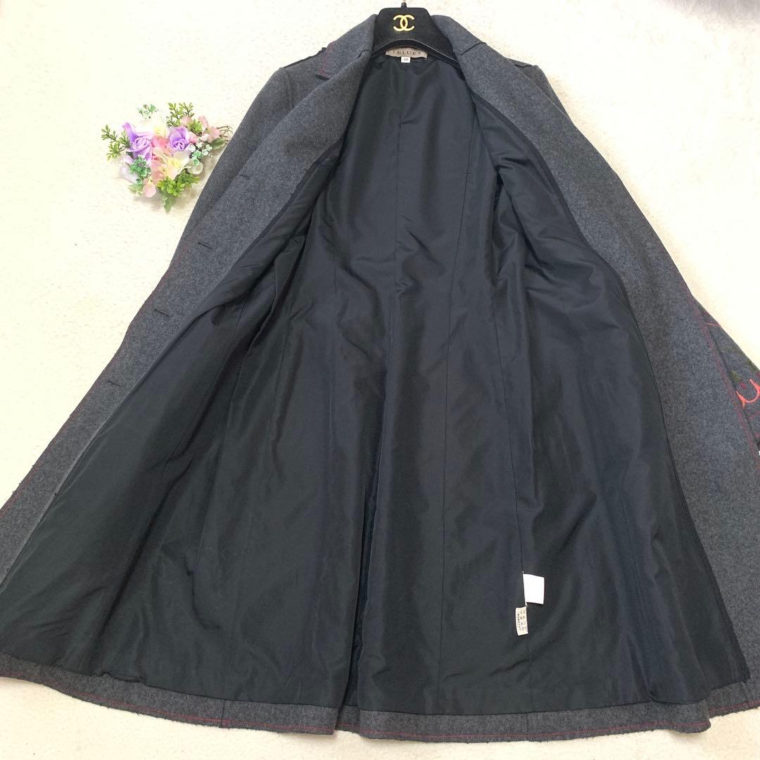 ★ ぷ一さん様　マックスマーラロングコート❤︎ダブルフェイス❤︎花柄刺繍Aライン　M