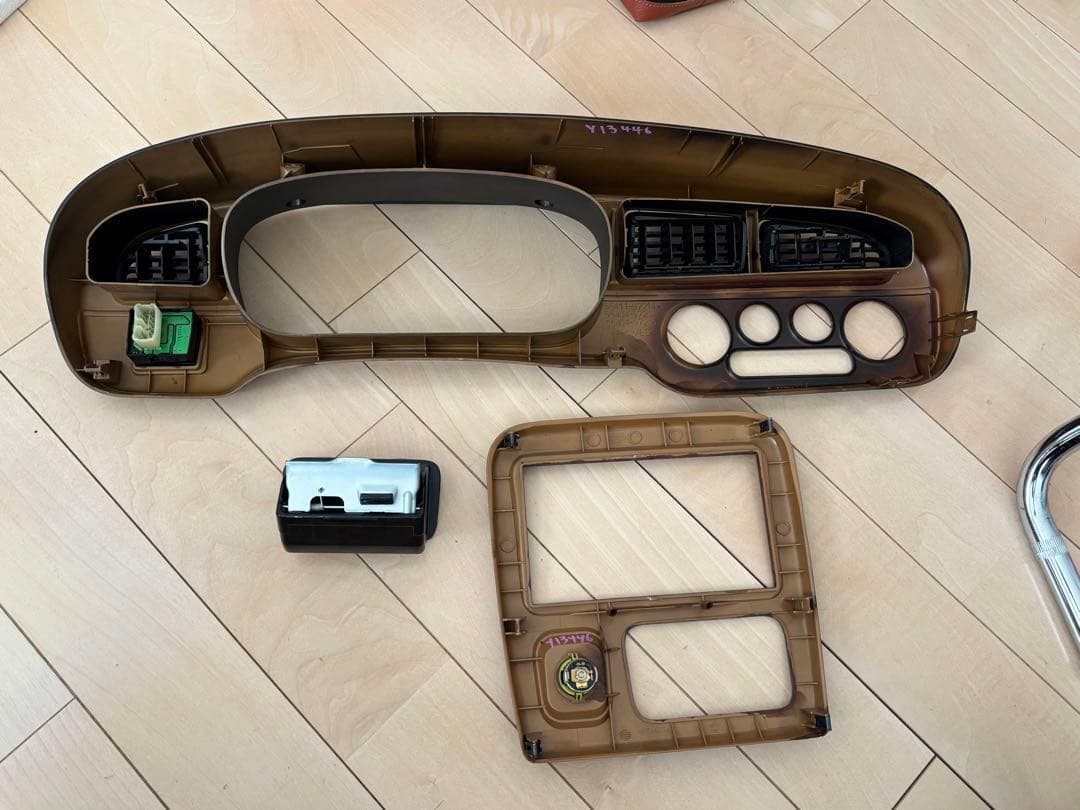 ダイハツ　ミラジーノ　L700S ウッドパネル　メーター　灰皿　オーディオパネル