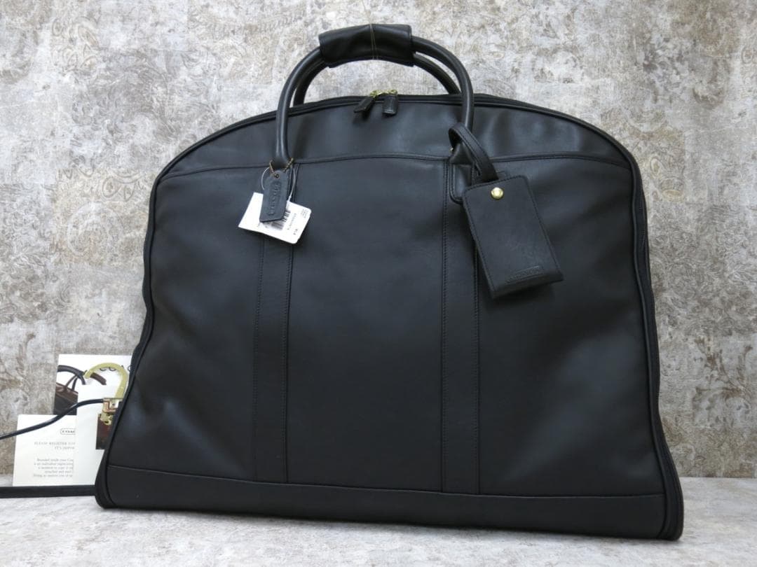 COACH コーチ／カーフレザー／ガーメントケース／ブラック