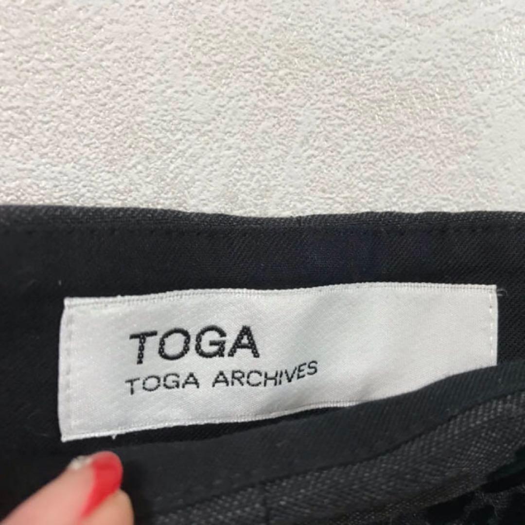 TOGA トーガ 総柄スカート キュロット レザースカート ダマスク柄