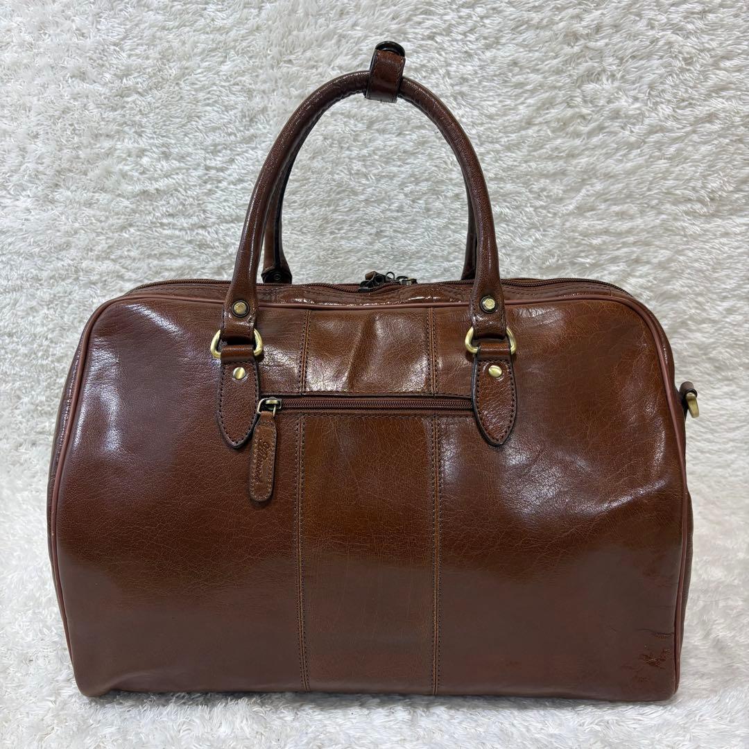 【希少/高級本革】Ashwood レザー ボストンバッグ 2way ブラウン