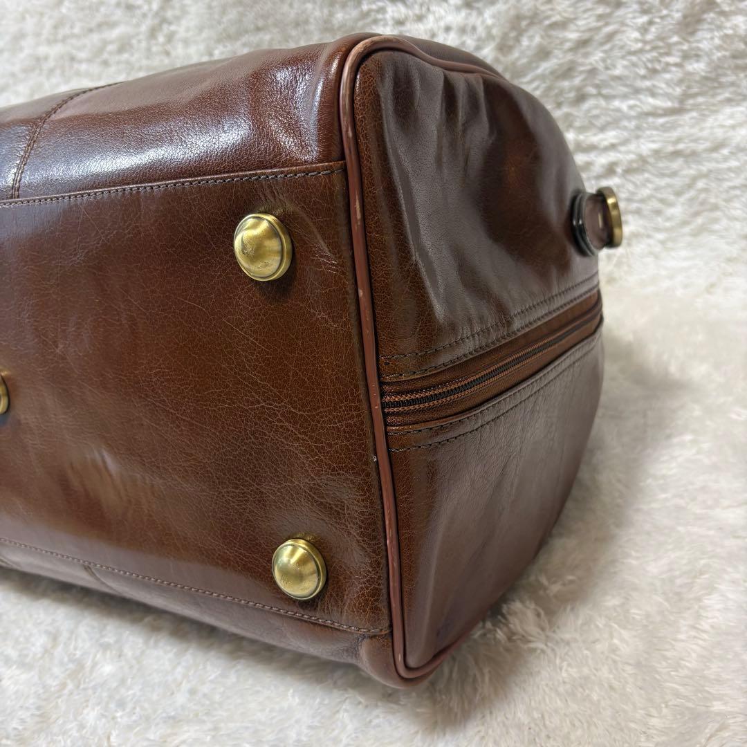 【希少/高級本革】Ashwood レザー ボストンバッグ 2way ブラウン