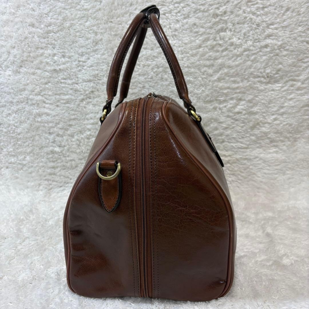 【希少/高級本革】Ashwood レザー ボストンバッグ 2way ブラウン