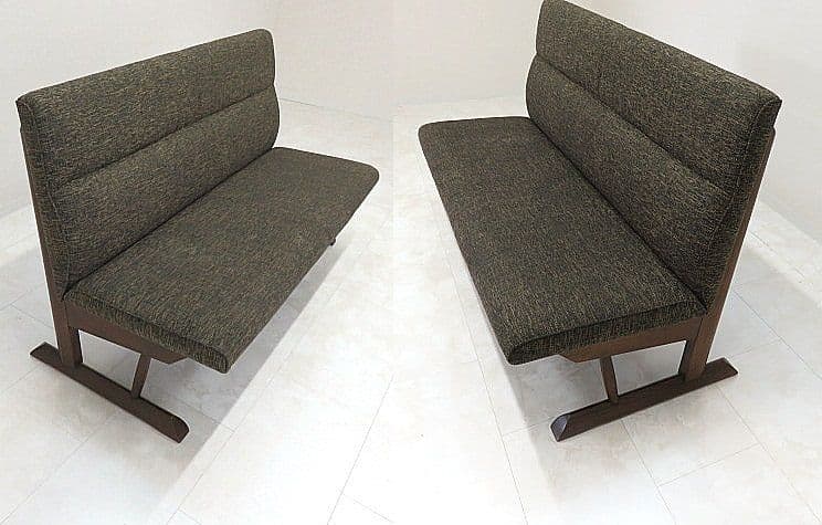 展示品　飛騨産業/キツツキ オーク無垢材チェア「KAYA/カヤ」　2人掛けソファ