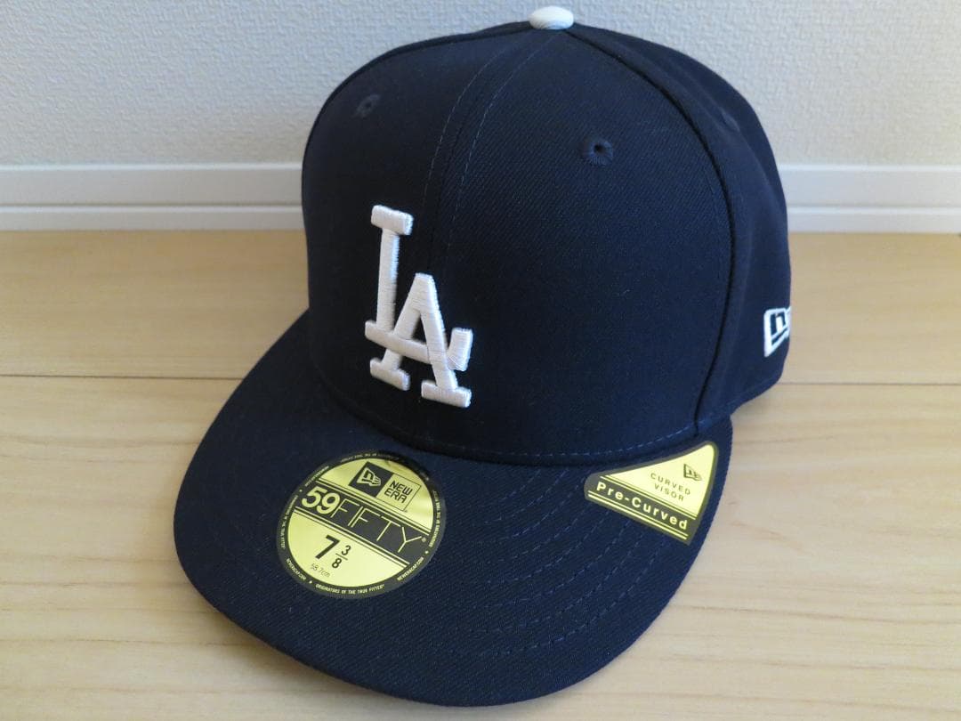 ニューエラ PC 59FIFTY BLACK LABEL ドジャース ネイビー