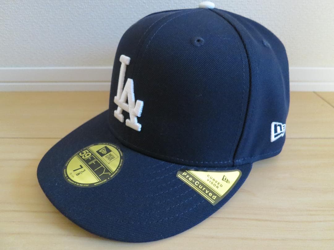 ニューエラ PC 59FIFTY BLACK LABEL ドジャース ネイビー