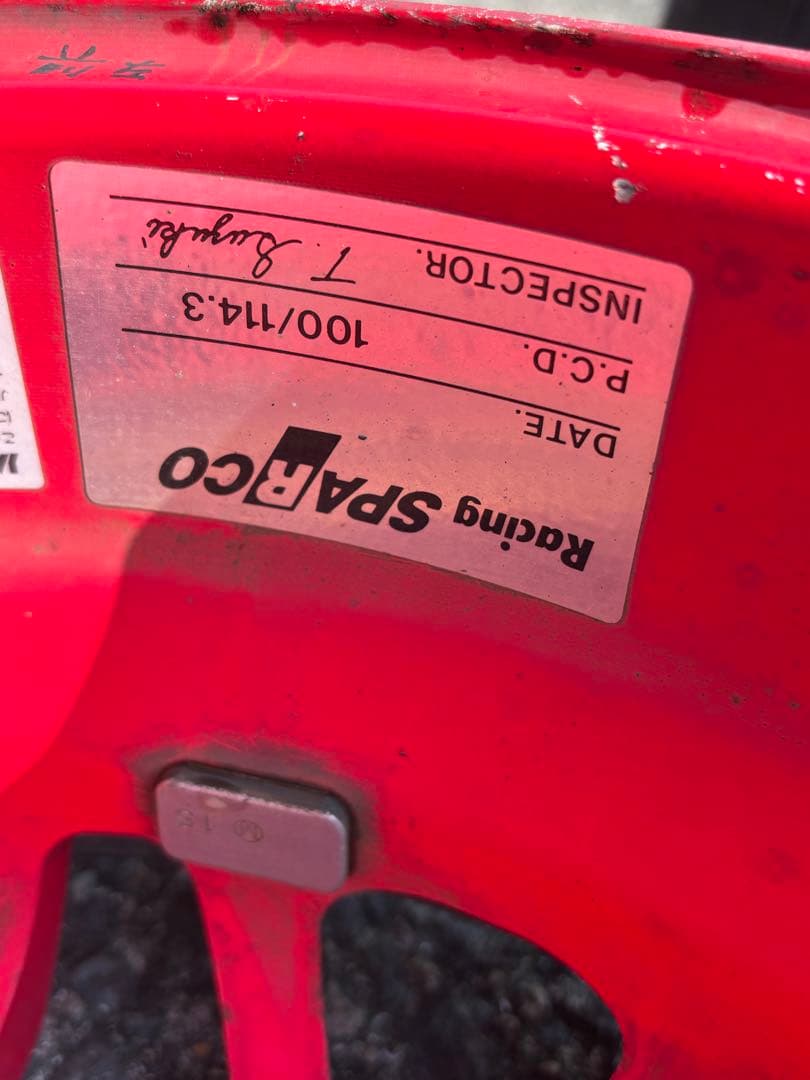 希少　レーシングスパルコ　アルミホイール4本　中古品